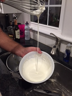 Make sure cream is thick but able to pour